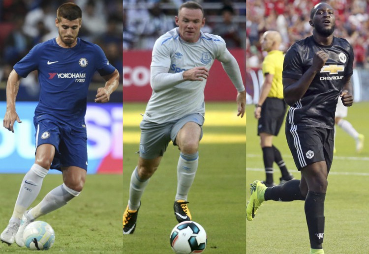 Morata, Rooney and Lukaku to increase their respective club's betting odds in winning the English title this season