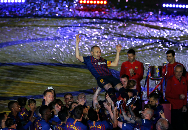 Andres Iniesta played his last football games as Barcelona player in much fanfare