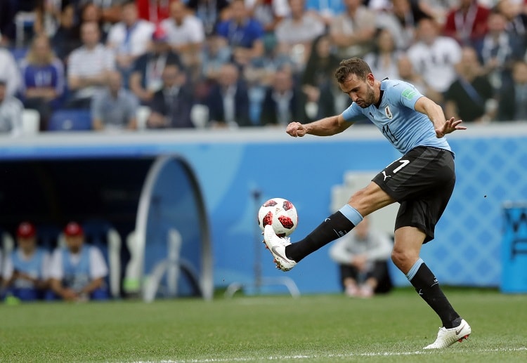 Girona player Cristhian Stuani scored his first La Liga goal of the season during the match against Villarreal