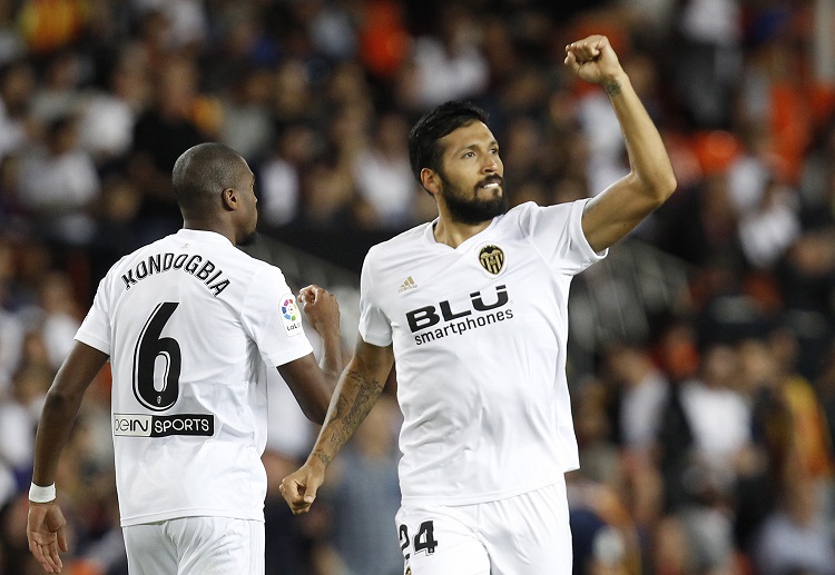 Ezequiel Garay has posed a tough challenge to Barcelona after scoring an early goal for Valencia during La Liga match