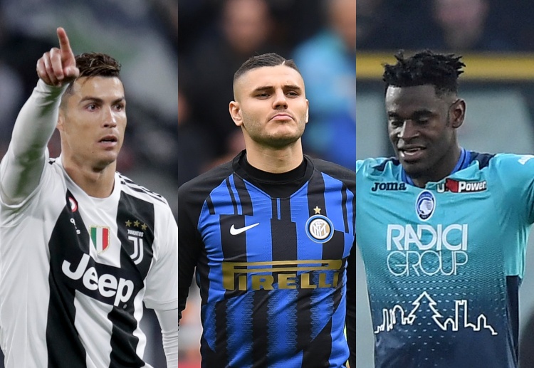 SBOBET tips are impressed of Cristiano Ronaldo, Mauro Icardi and Duvan Zapata's performance this season