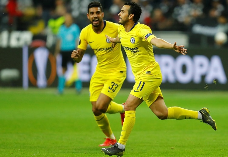 Chelsea's Pedro scores crucial away goal against Eintracht Frankfurt during first leg of Europa League semi-final