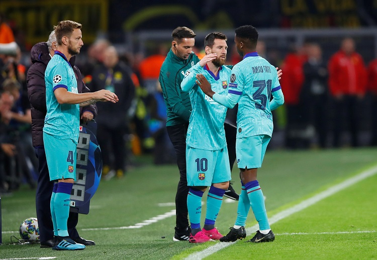 After missing the start of the season, Lionel Messi starts on the bench in Barcelona's Champions League opener