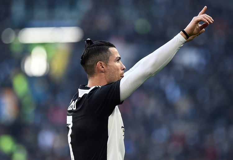 Cristiano Ronaldo scored two penalty goals against Fiorentina in Serie A