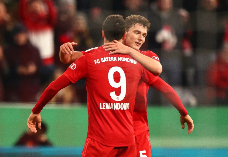 Bayern’s Benjamin Pavard scored brilliant half-volley in victory over Union Berlin earlier in the Bundesliga season