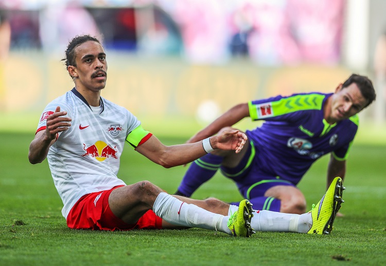 Leipzig Players frustrated at the end of their Bundesliga game vs Freiburg