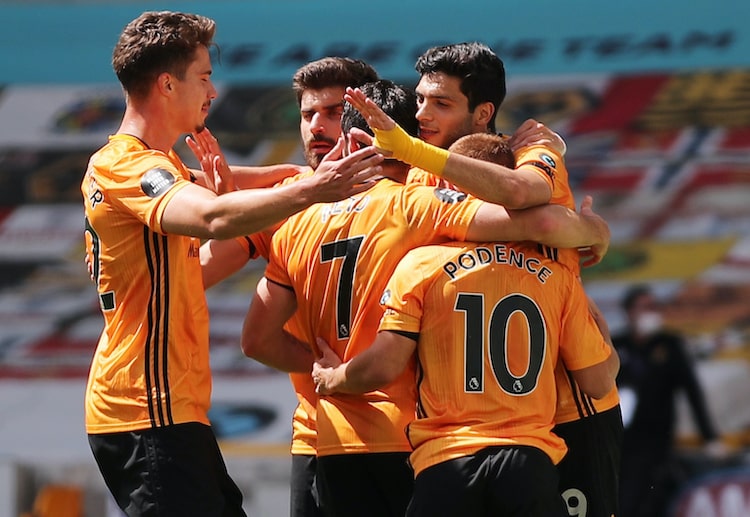 Wolves forward Raul Jimenez opens the scoring against Everton during their recent Premier League match