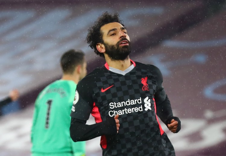 Liverpool's Mohamed Salah started scoring in the second half of their 1-3 away win vs West Ham United in Premier League