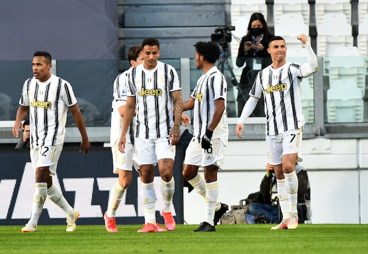 Cristiano Ronaldo celebrates scoring the opening goal in Serie A: Juventus vs Napoli clash