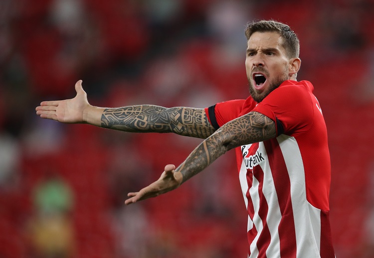 Athletic Bilbao’s Inigo Martinez scored during a La Liga match against Barcelona