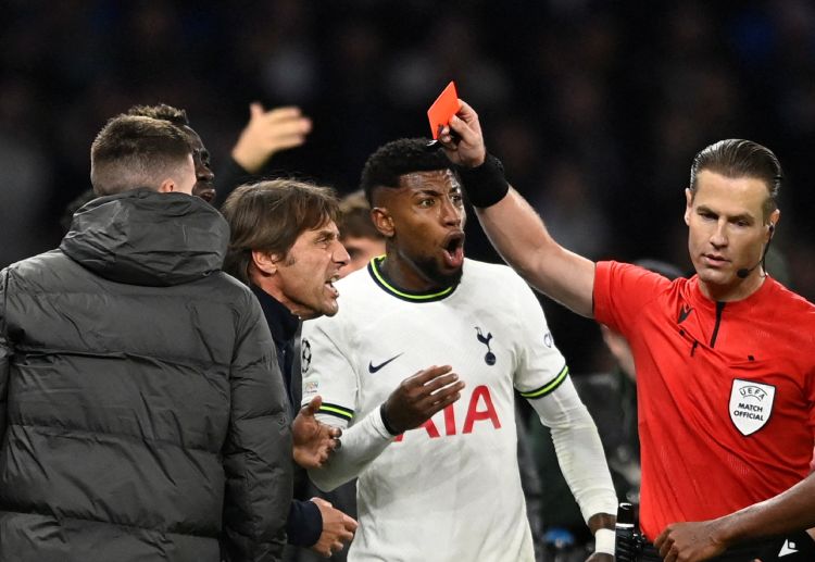 Antonio Conte was sent off the pitch during Tottenham Hotspur's Champions League match against Sporting