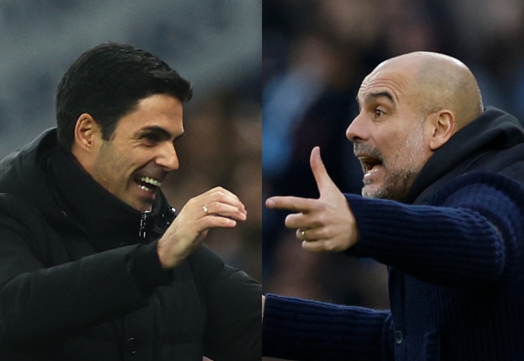 Mikel Arteta of Arsenal and Pep Guardiola of Manchester City will lead their team to win in the Premier League