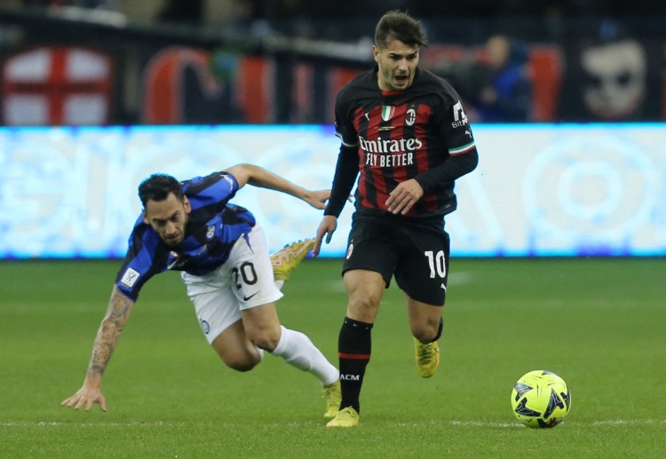 Brahim Diaz of AC Milan will try to defeat Hakan Calhanoglu of Inter Milan in their Champions League semifinal first leg