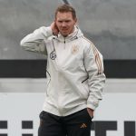 Julian Nagelsmann of Germany welcomes Turkey in their International Friendly match at the Olympiastadion