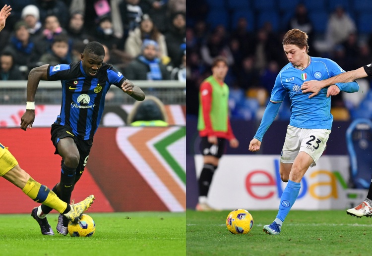 Marcus Thuram and Alessio Zerbin go head-to-head in the SuperCoppa Italiana final