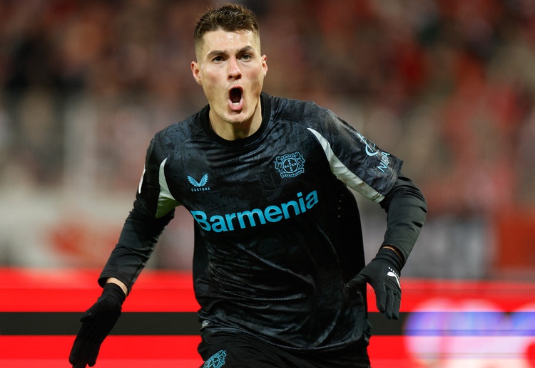 Patrik Schick scores a goal to give Bayer Leverkusen a 1-2 Bundesliga win over Union Berlin