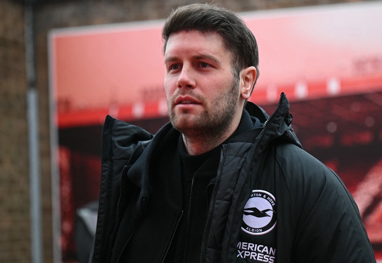 Brighton & Hove Albion manager Fabian Hurzeler arrives at the pitch ahead of their Premier League match against Nottingham Forest