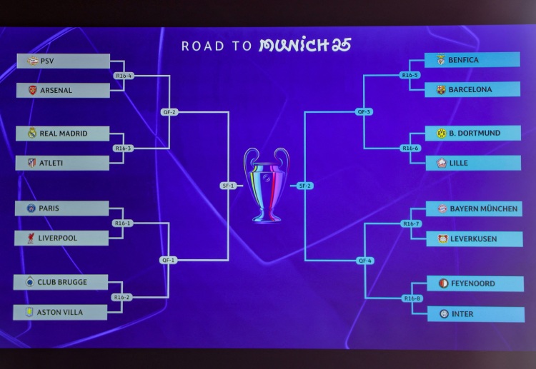 The Champions League Round of 16 draw in full