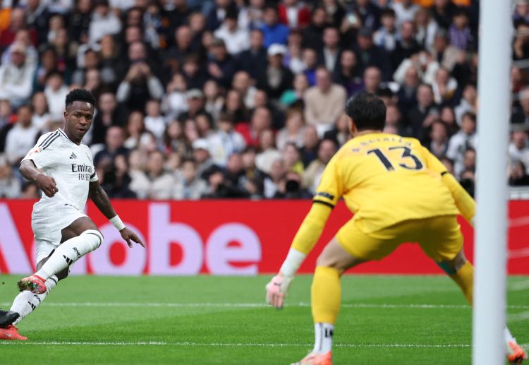 Vinicius Junior scored on the 34th minute of Real Madrid's 2-1 win against Rayo Vallecano in the La Liga