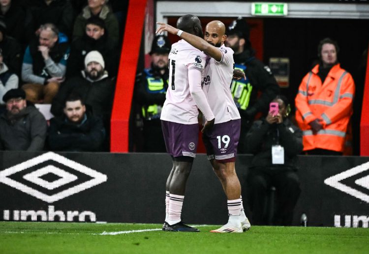 Bryan Mbeumo scored in Brentford's last Premier League match against Arsenal