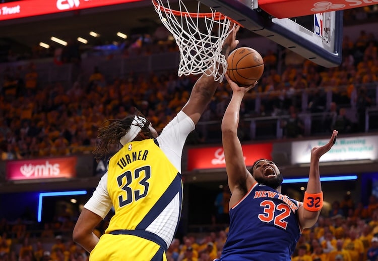 Karl-Anthony Towns is averaging 25.8 points, 11.5 rebounds, and 1.5 assists in their current NBA series