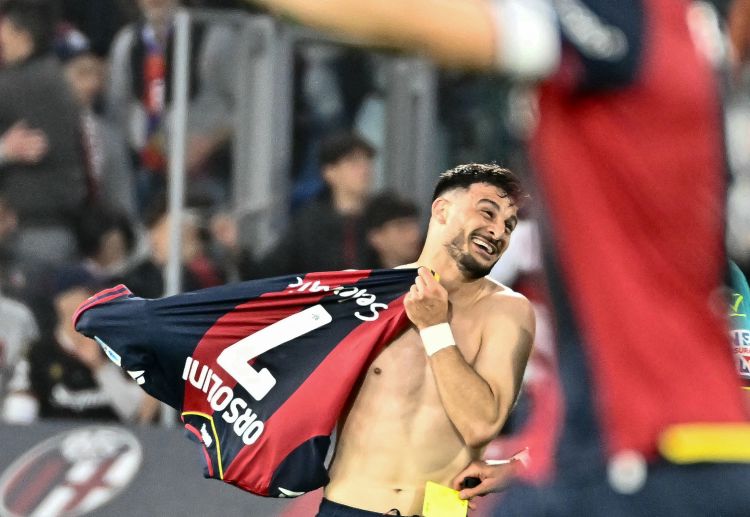 意大利杯   奥尔索利尼本赛季为博洛尼亚打入15球，是球队锋线的绝对核心。