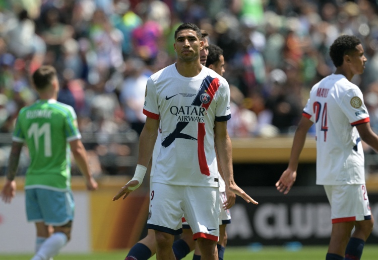 世俱杯 巴黎圣日尔曼的右边卫哈基米在近12场比赛中打入4球,进攻火力全开。