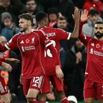 英超联赛 萨拉赫完成个人利物浦生涯第250球，跻身俱乐部历史射手榜前三