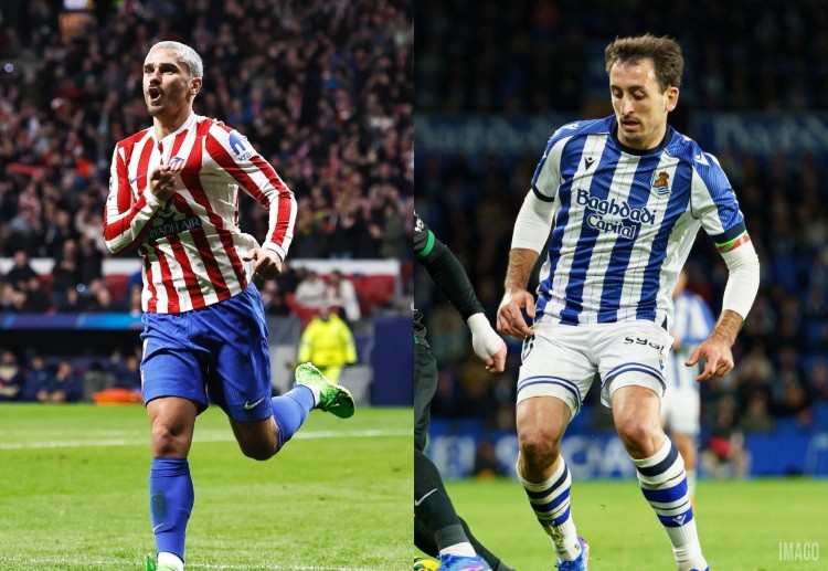 Antoine Griezmann and Mikel Oyarzabal prepare with Atletico Madrid and Real Sociedad ahead of their Copa del Rey clash